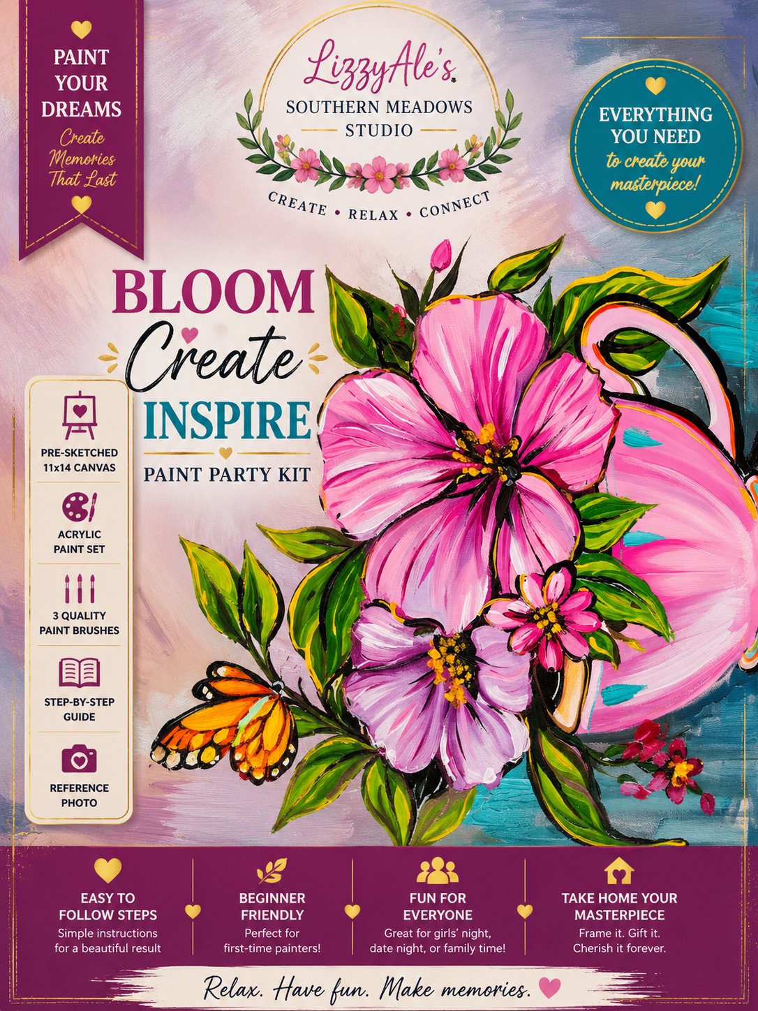 Bloom Create Inspire Paint Party Kit
