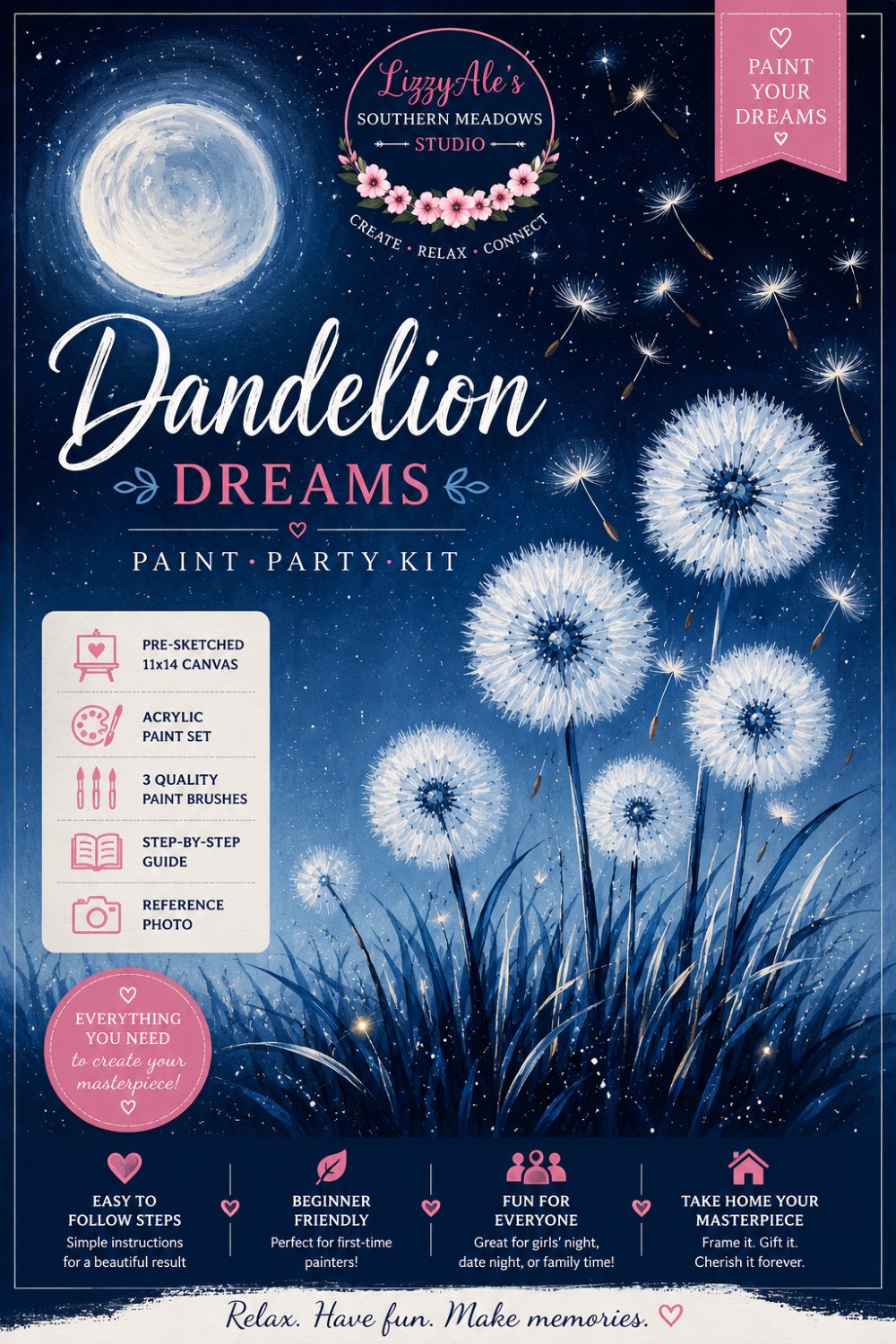Dandelion Dreams Paint Party Kit