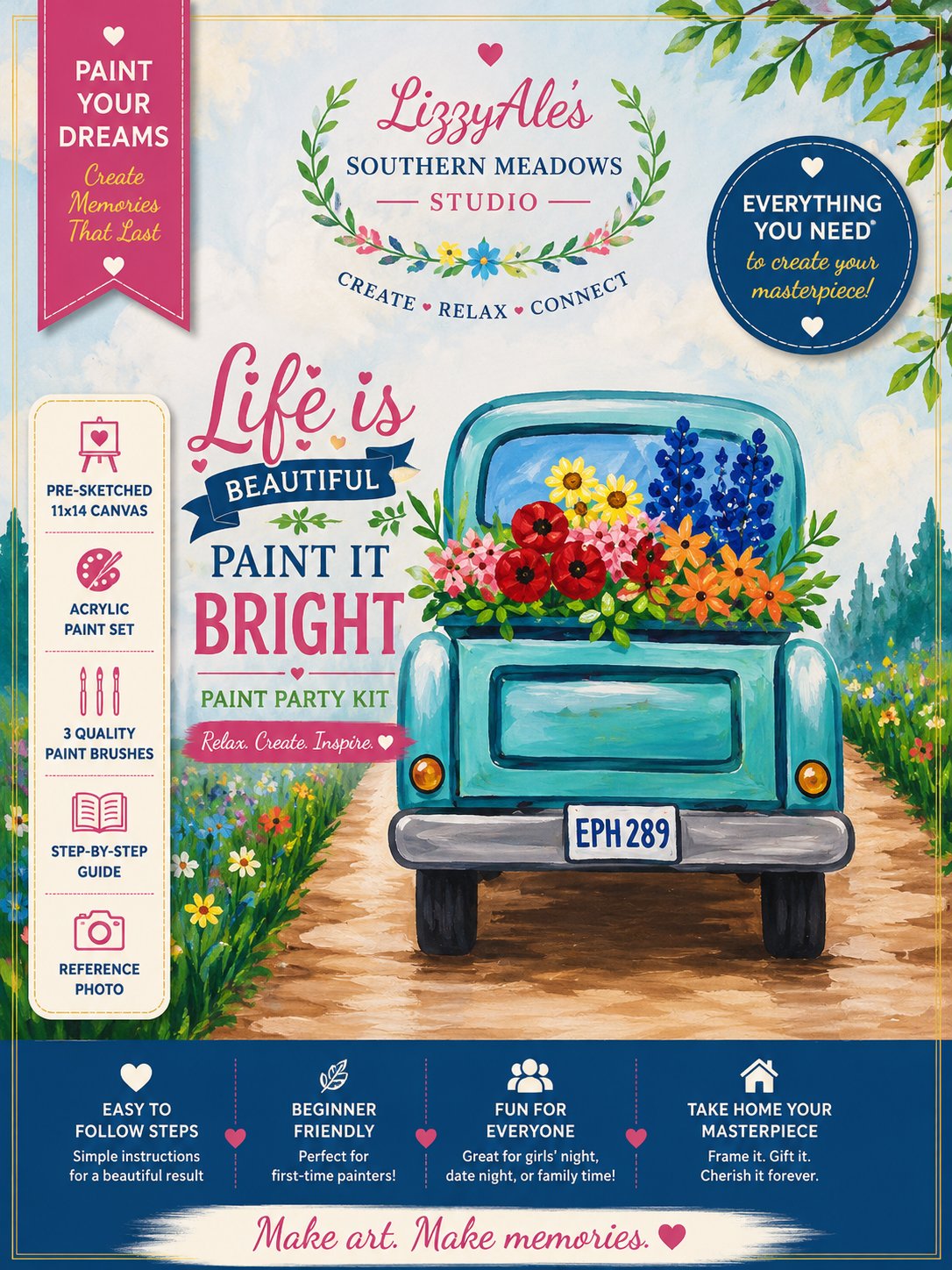 Life Is Beautiful, Paint It Bright Paint Party Kit