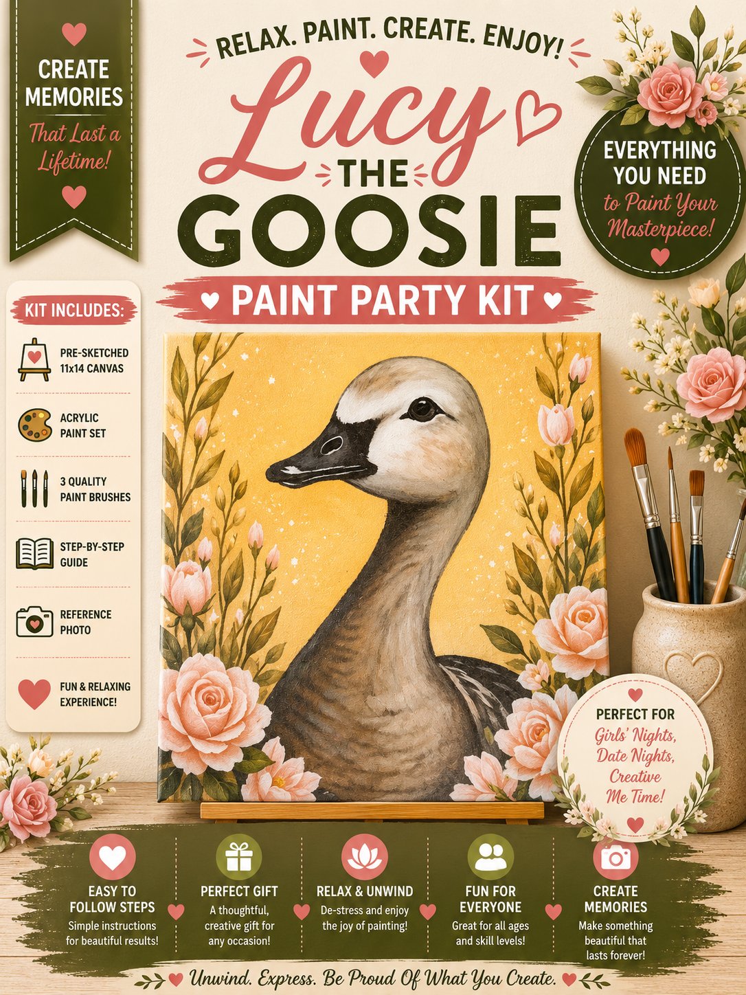 Lucy the Goosie Paint Party Kit