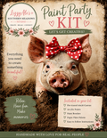 Miss Prissy Pig Paint Party Kit | Farmhouse Pig Acrylic Painting Kit