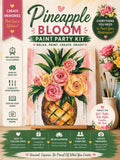 Pineapple Bloom Paint Party Kit | Tropical Floral Acrylic Painting Kit