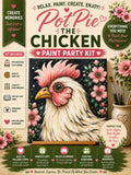 PotPie the Chicken Paint Party Kit | Farmhouse Chicken Acrylic Painting Kit
