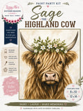 Sage The Highland Cow Paint Party Kit