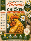 Tanner the Chicken Paint Party Kit | Farmhouse Chicken Acrylic Painting Kit
